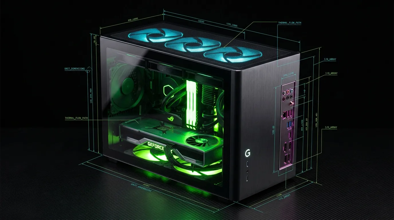 Schéma technique d'un ordinateur gaming avec refroidissement avancé