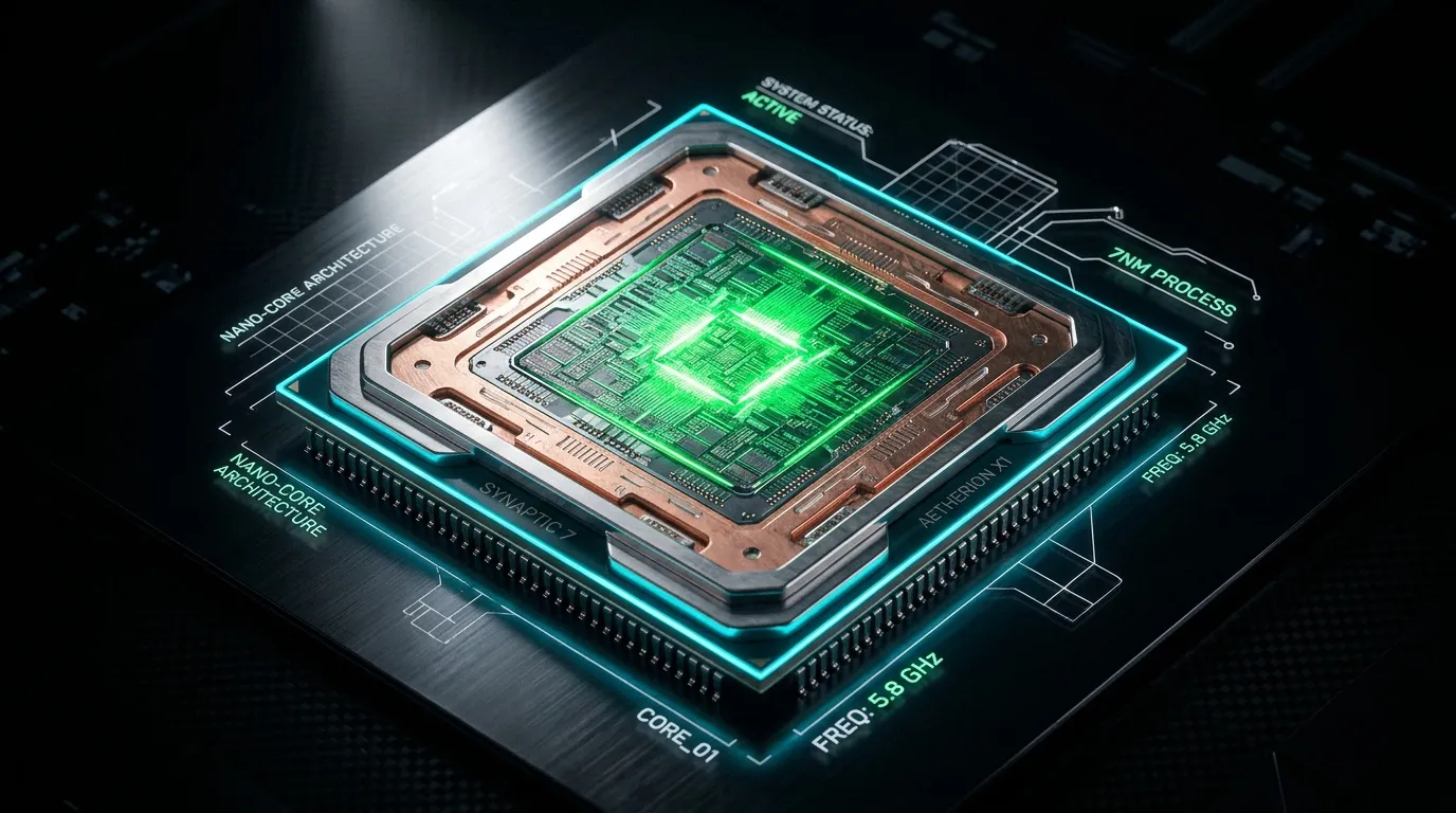 Processeur illuminé avec architecture nano-cœur et spécifications techniques