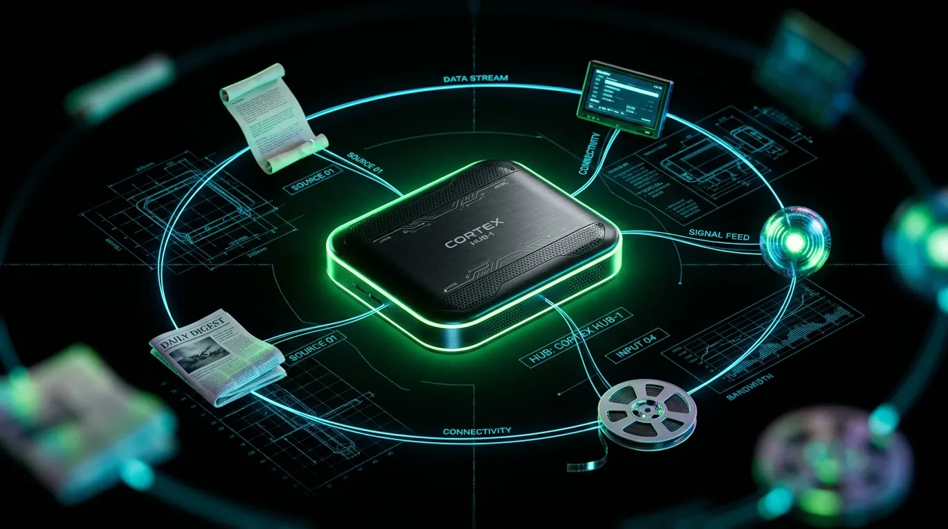 Cortex interconnecté recevant données multiples sources